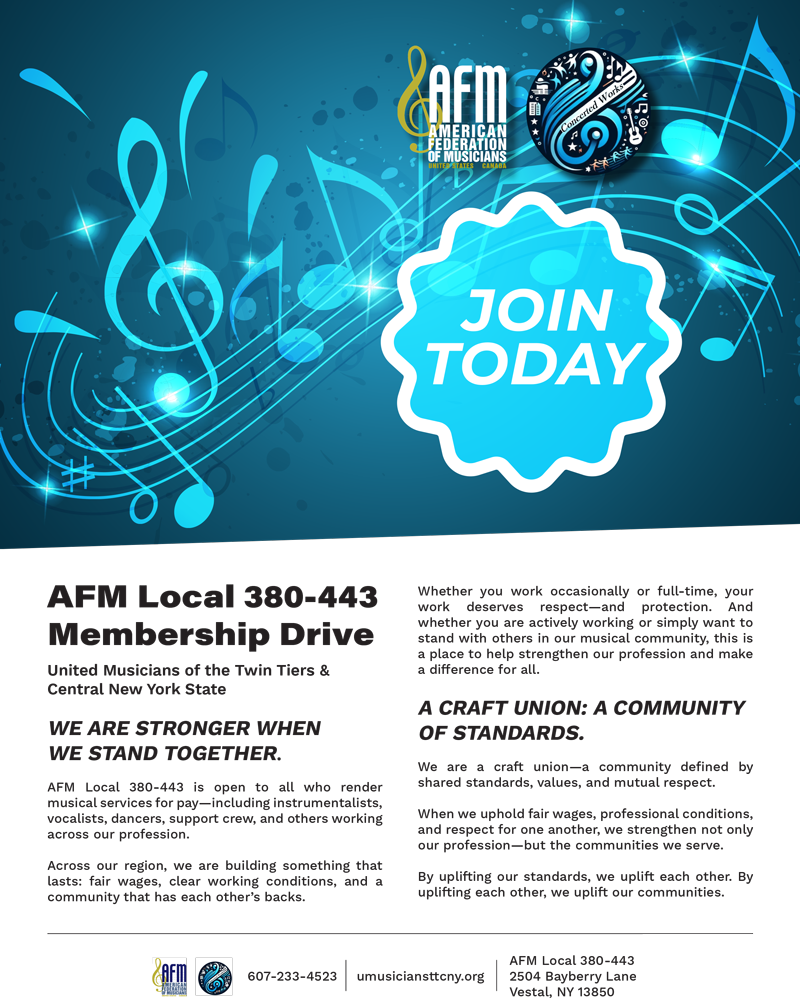 2026 AFM Local 380-443 Membership Drive